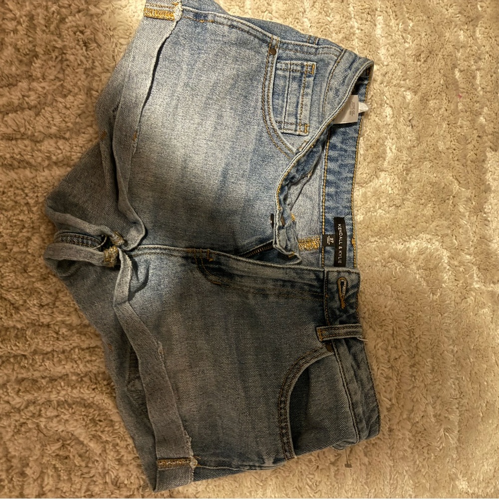 Kendall and Kylie Light Denim Shorts